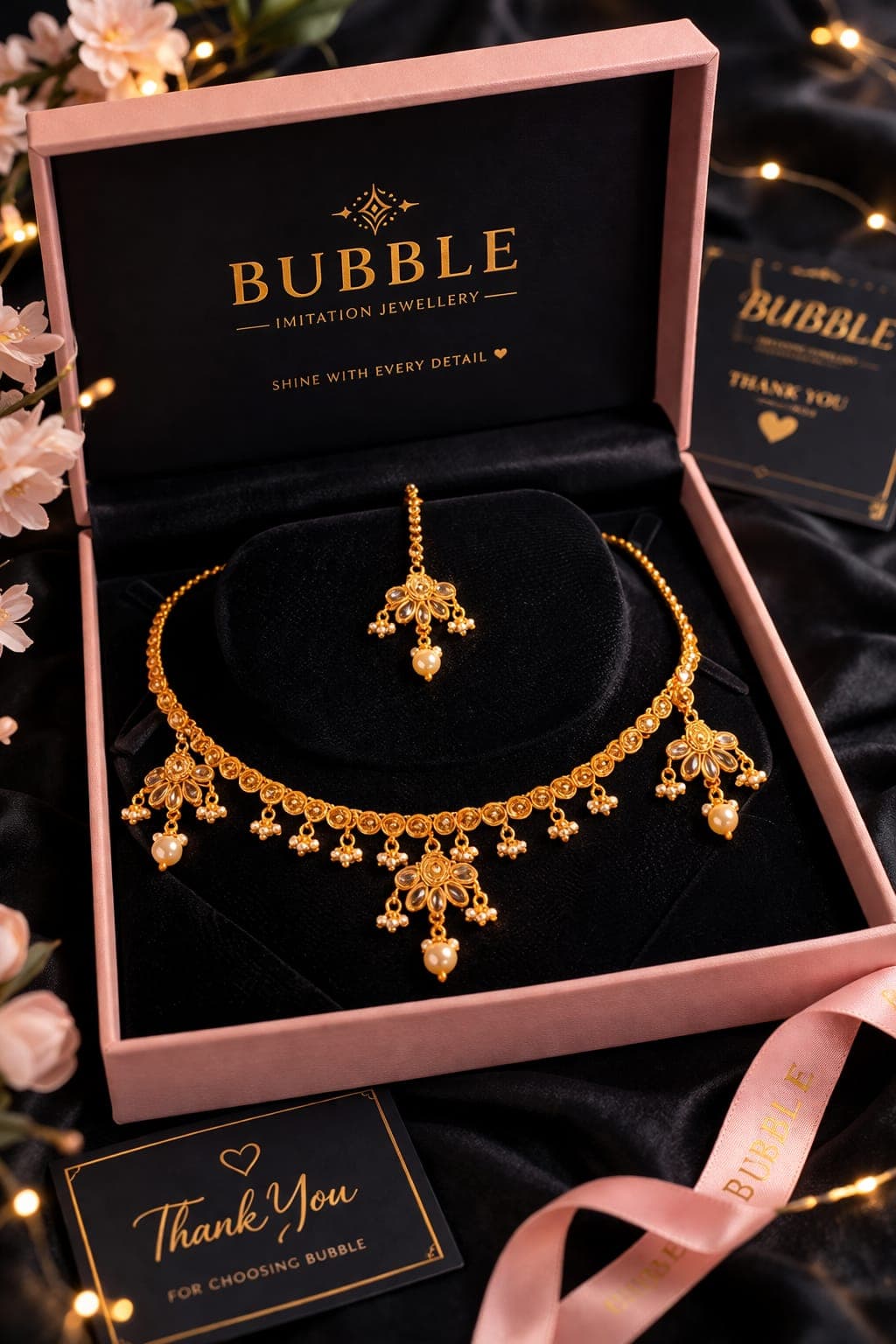 Bridal Necklace Set with mangteeka