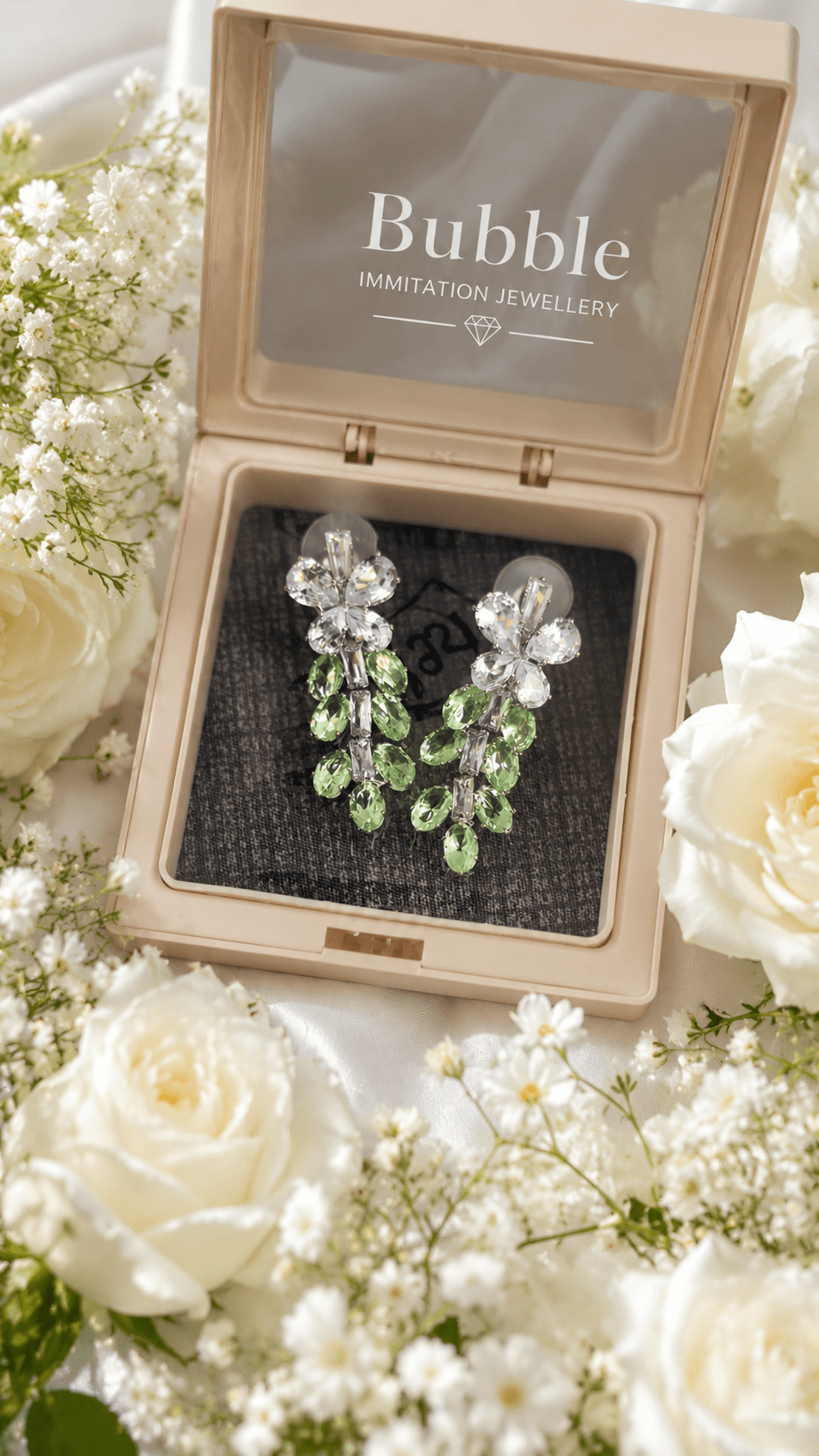Green Crystal Earrings