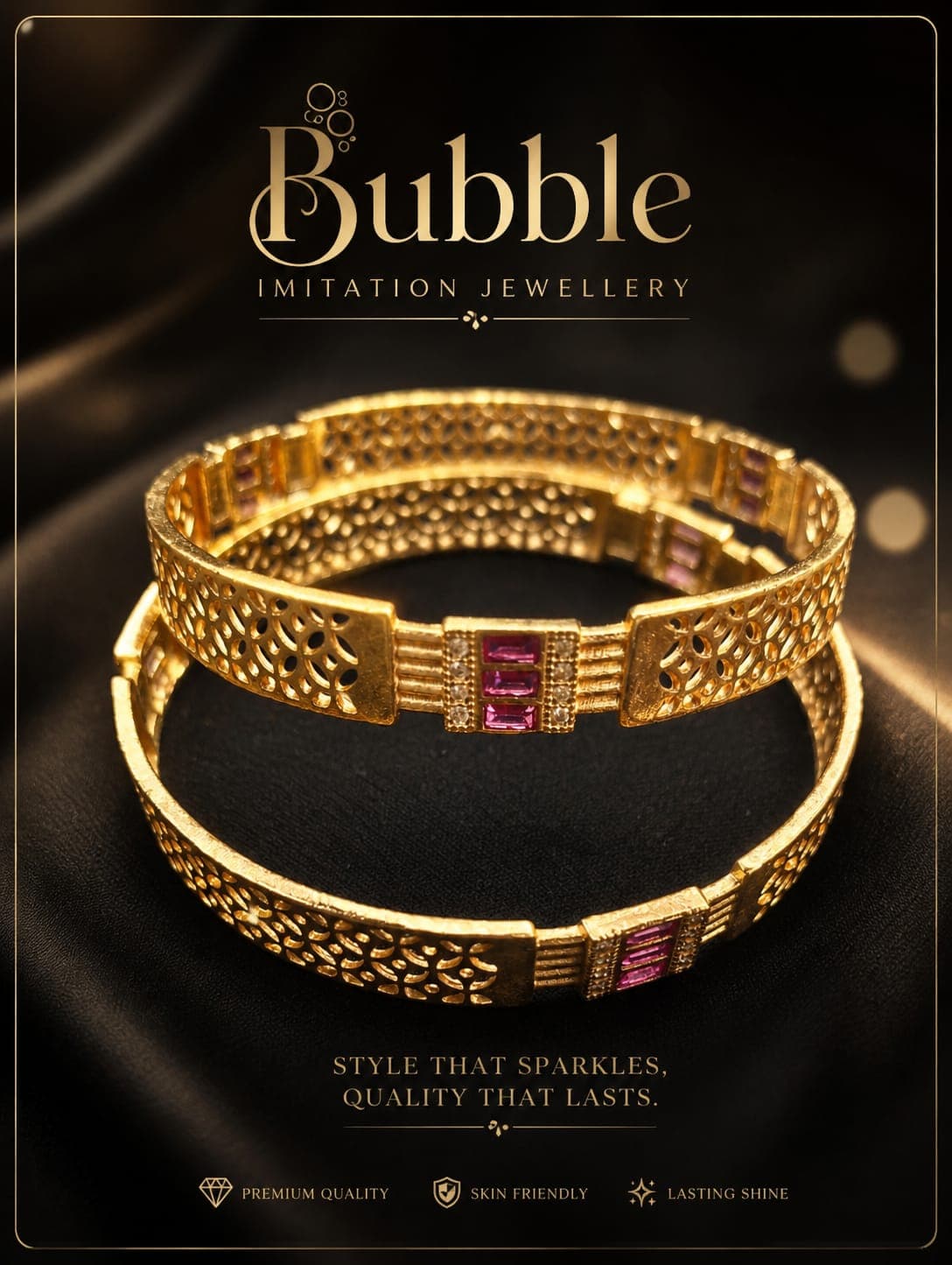 Anti turnish bangles with AD