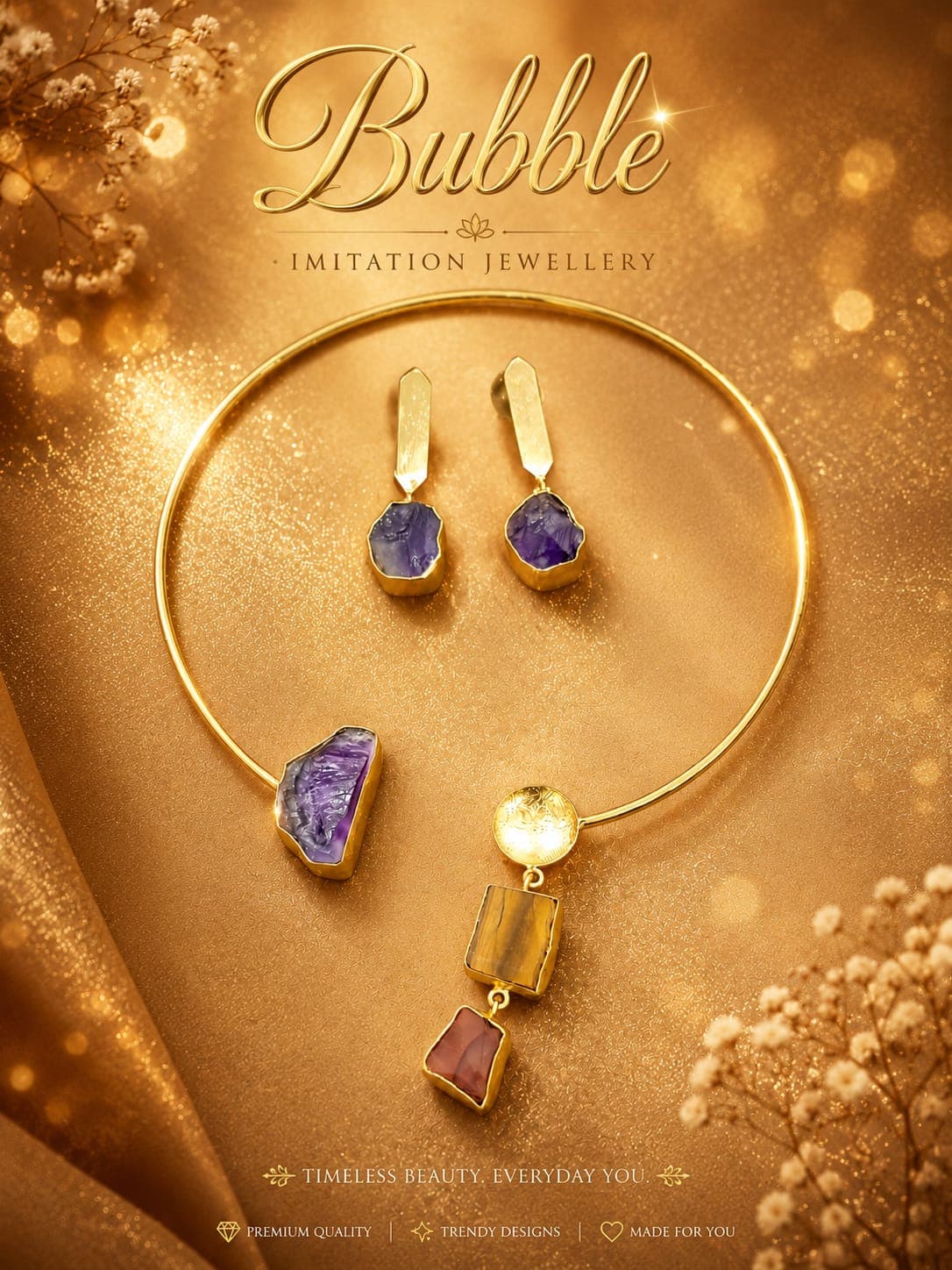 Round Drop stone colourful set