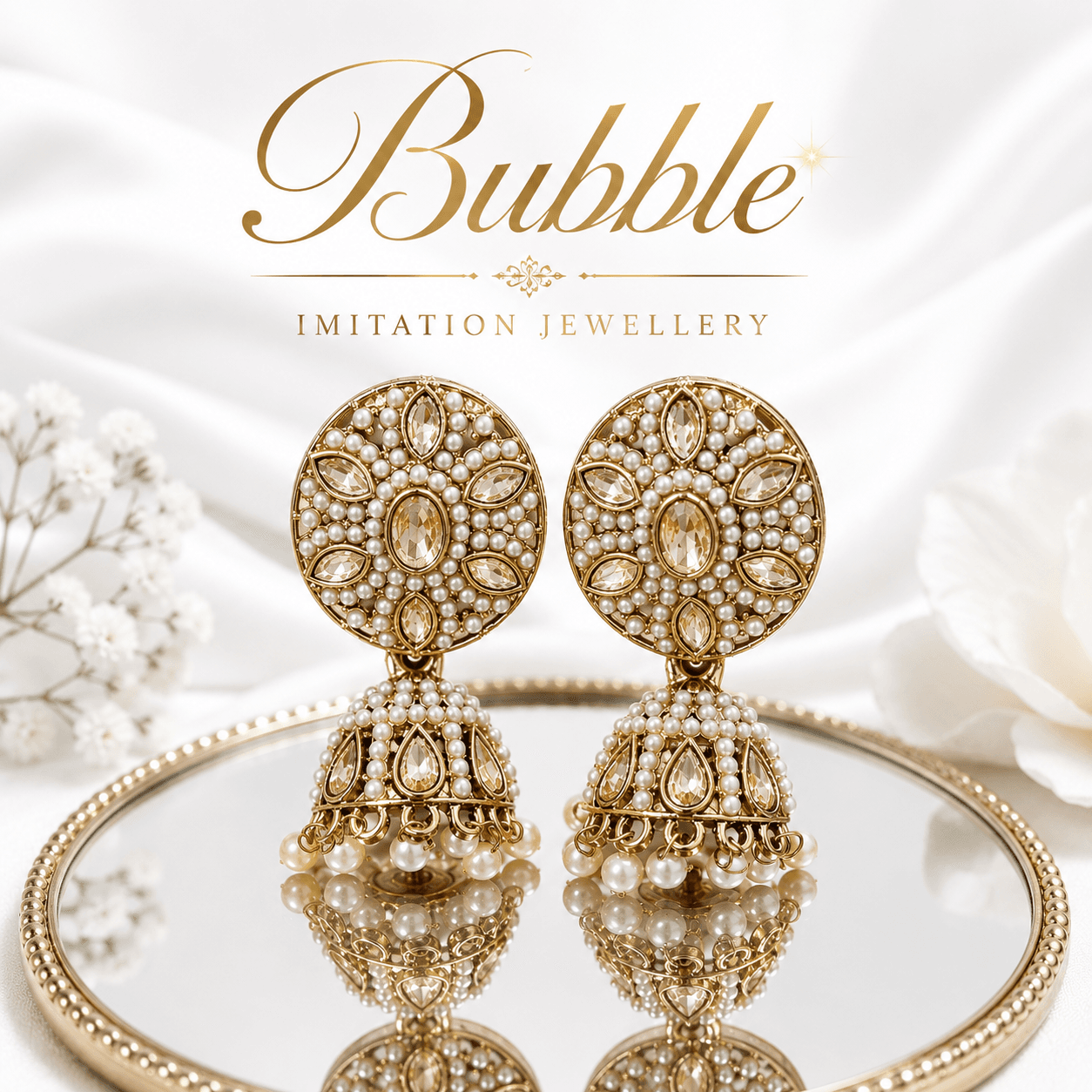 Pearl Golden Earrings 