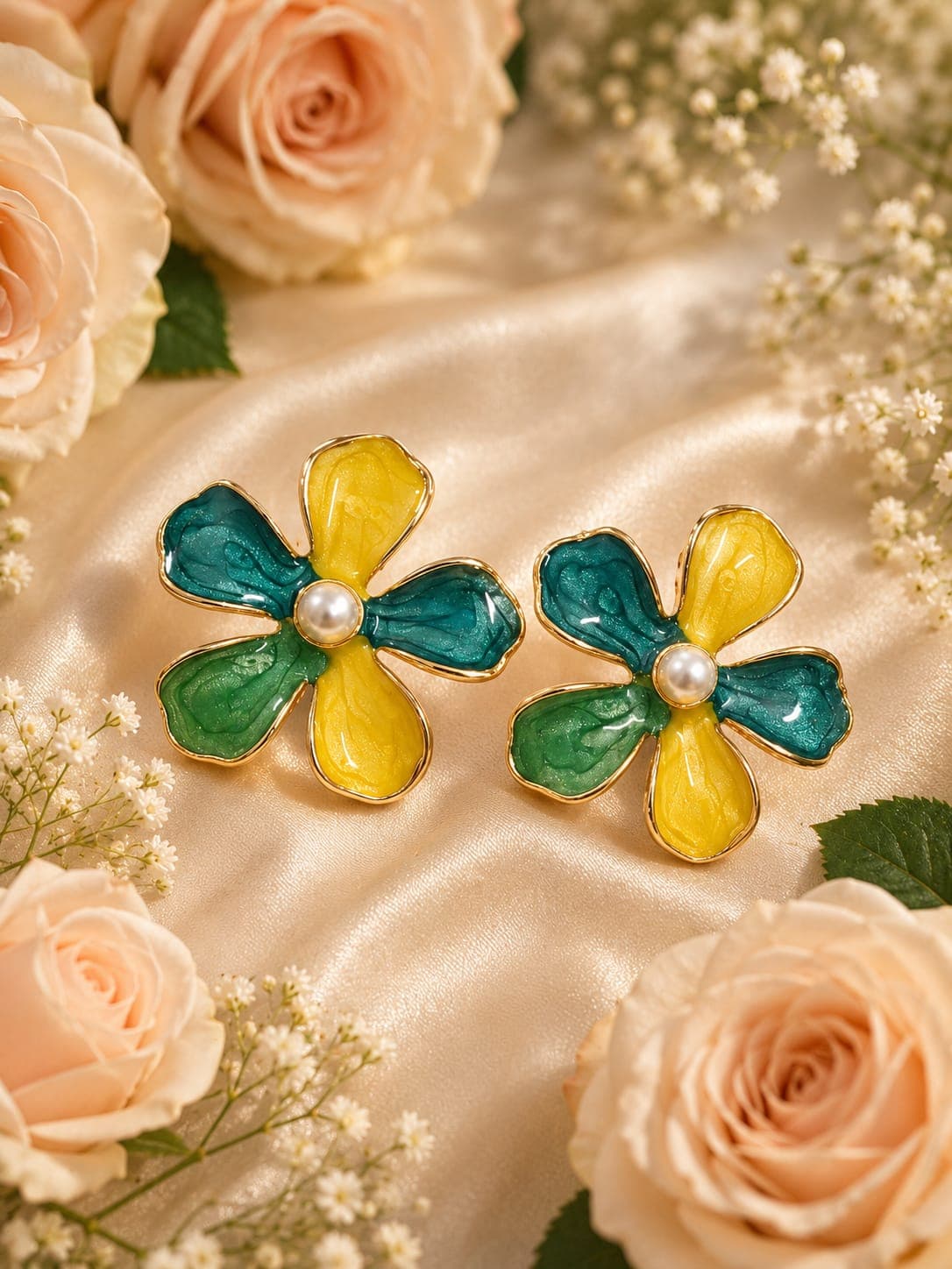 Multicolour Flower Earrings 