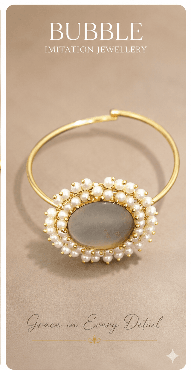 Pearl Grey Stone Bracelet 