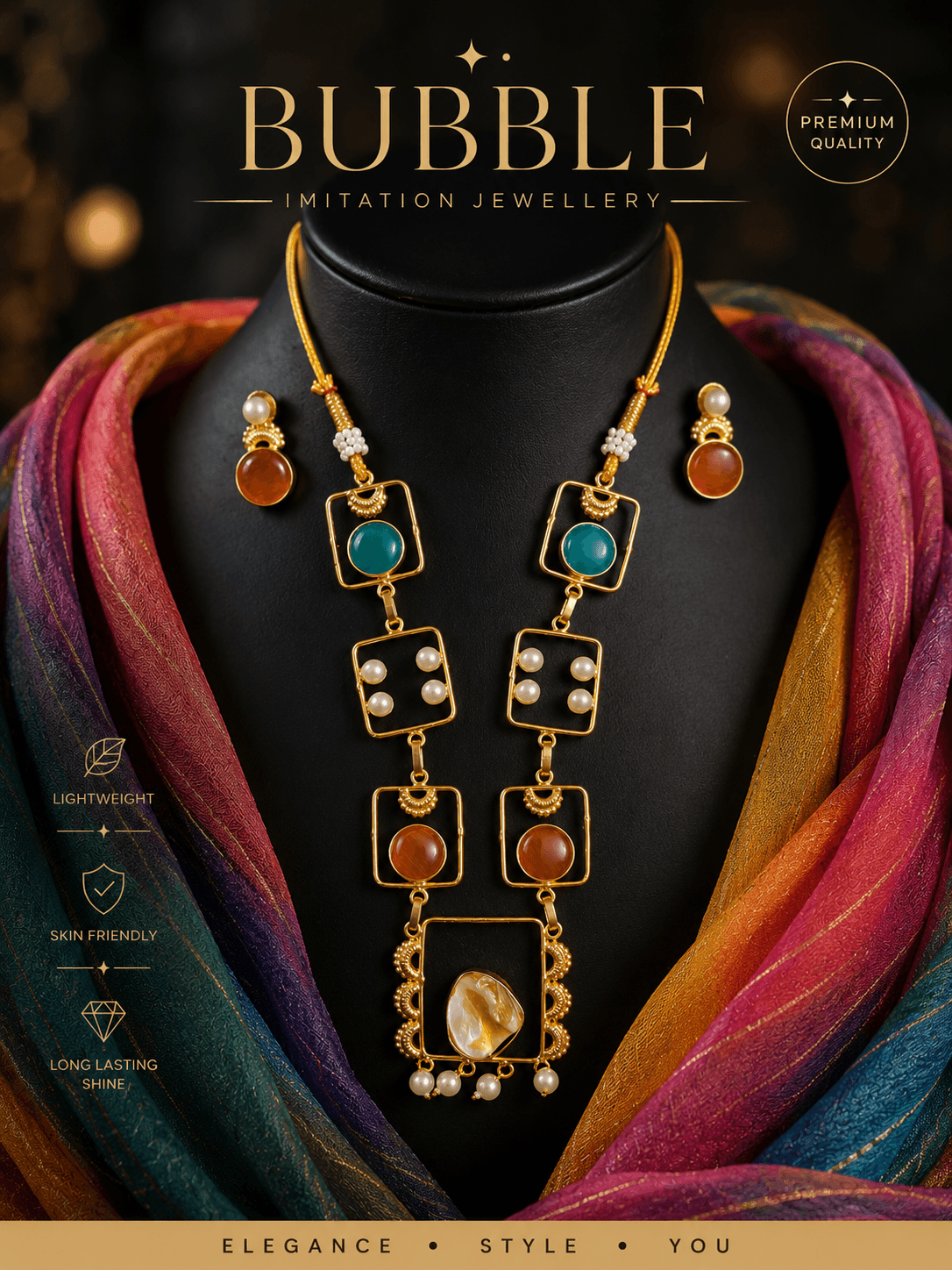 Multicolour box Stone Set