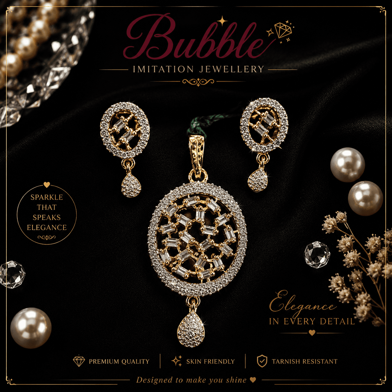 Spiral Net AD Pendent set 