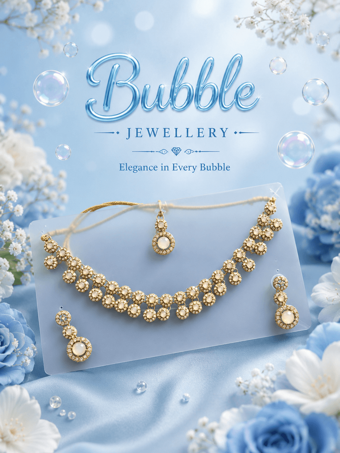 AD necklace set with mangtikka 