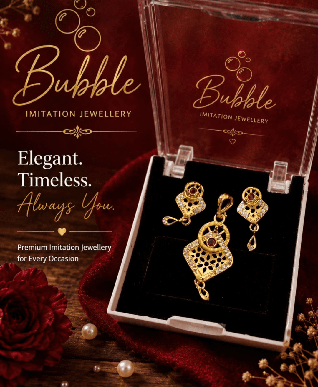 Golden pendant set