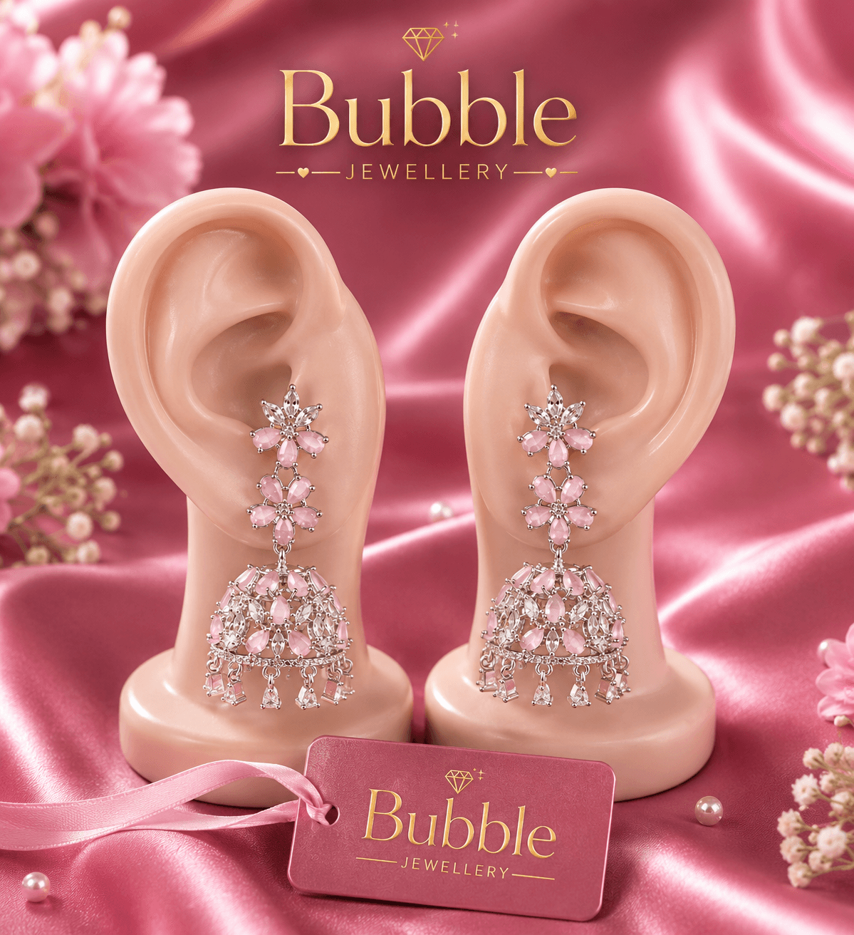 Stone Long Jhumka 