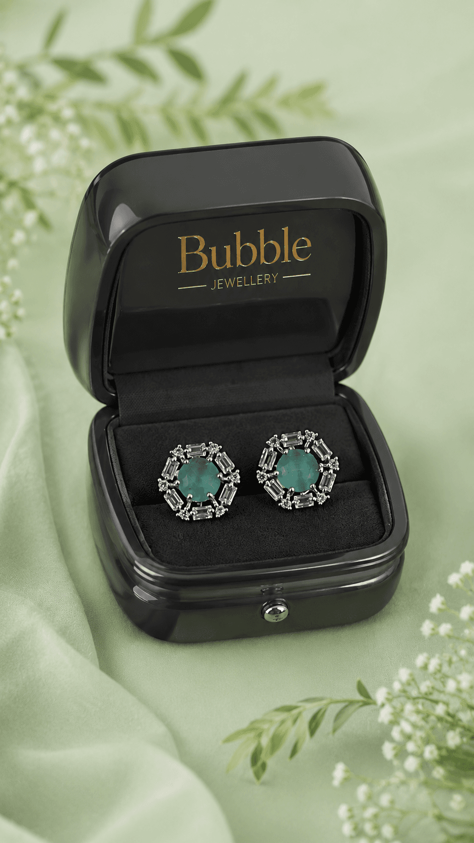 Single stone stud earring