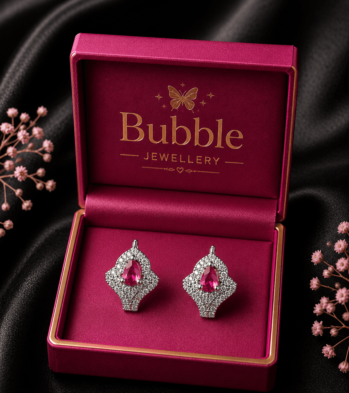 Silver stud earring 