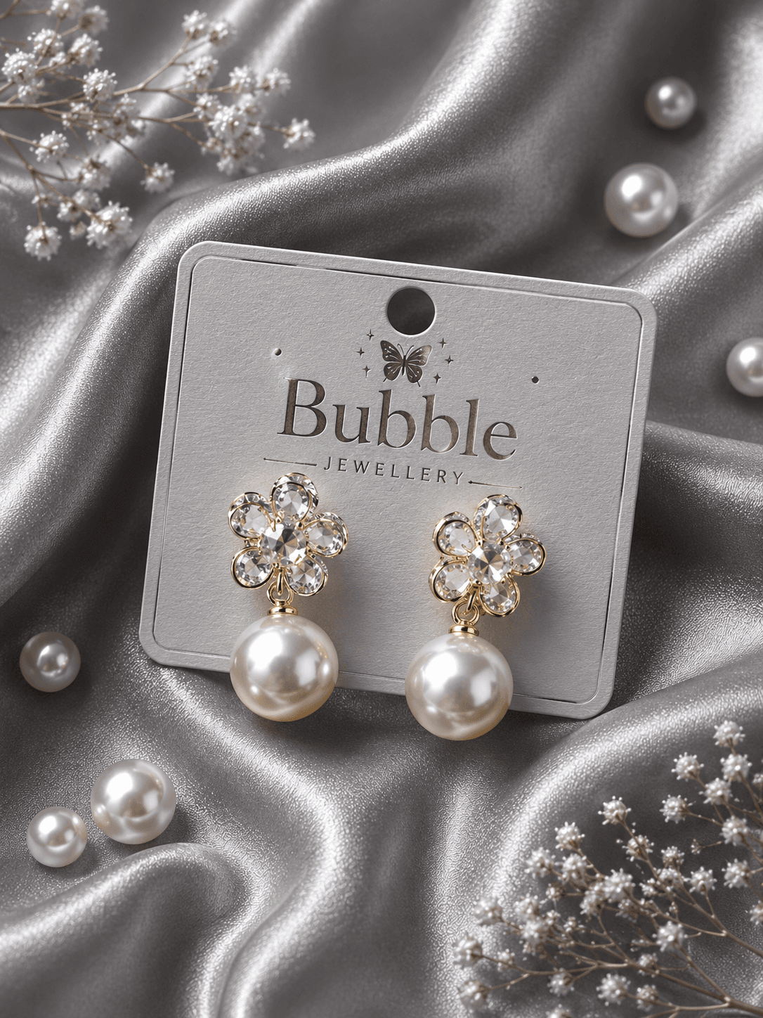 AD pearl pattern earring